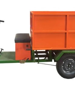 Xe chở rác chạy điện thùng lật đổ 1m3