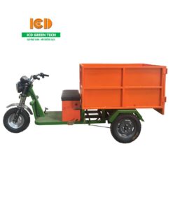 Xe chở rác chạy điện thùng lật đổ 1m3