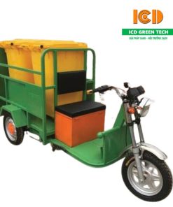 xe chở rác chạy điện dùng cho thùng nhựa 240L 