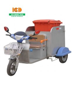 Xe điện thu gom rác ngõ xóm